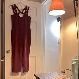 Elegant Burgundy Jumpsuit